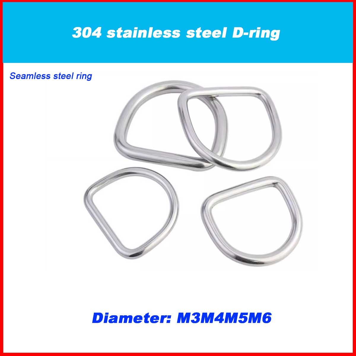 D Ring Strap - D-ring / bagage van roestvrij staal